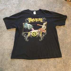 Vtg Trivium The Crusade Band Shirt Mens Size X-Large Black Graphic Music Tour